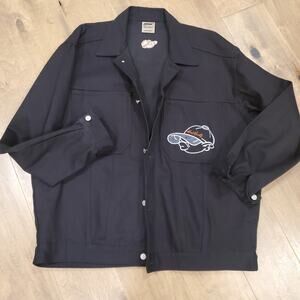 SOHK XL Black Denim Jacket School of Hard Knocks Streetwear HipHop Urban 90s VTG